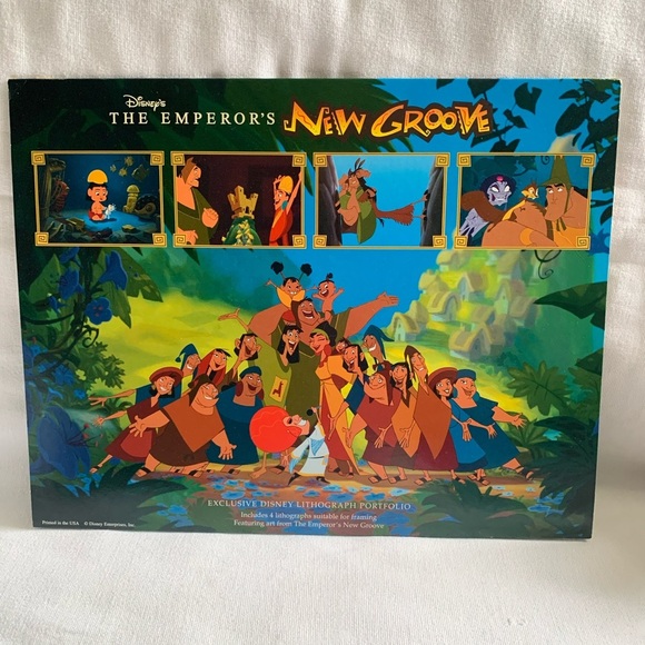 Vintage 2000 Disney’s The Emperor's New Groove Lithograph Portfolio - Picture 2 of 8